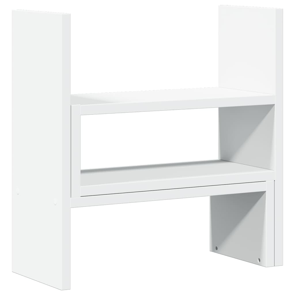 Organizer Scrivania Regolabile Bianco 40x17x41 cm in Truciolato,Organizer da Scrivania,Portaoggetti da Scrivania,Organizer da Scrivania-854760