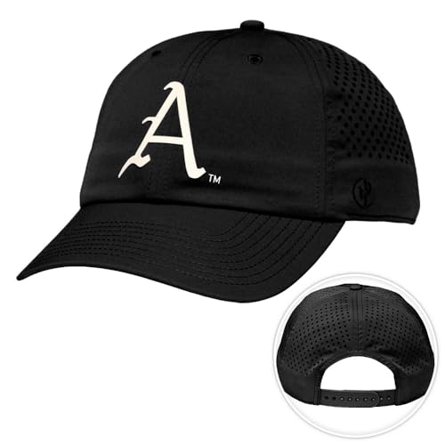 Desert Cactus University of Arkansas Snapback Baseball Hat, UARK Razorbacks Unstructured BreezePro Performance Hat with Adjustable Silicone Strap (Design BP2-Black)