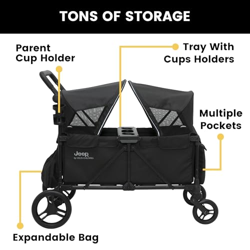 Delta Children - Jeep Evolve Stroller Wagon, Black - image 6