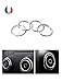 Cercle anneau chrome bague buse grille de ventilation aération sport LOT DE 4 ANNEAUX CHROME cerclage des grilles d'aération