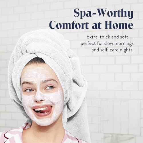 Brooklinen Super-Plush Turkish Cotton Bath Towel Set - 2 Bath Towels + 2 Hand Towels Cotton, 820 GSM, Highly Absorbent, Machine Washable, Perfect for Home & Bathroom (White) - Image 5