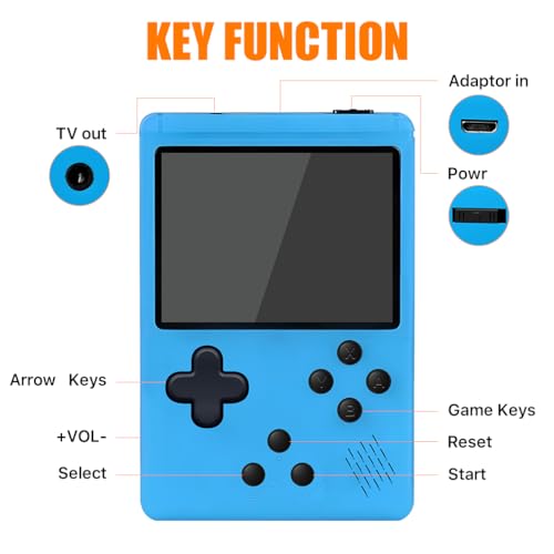 Handheld Game Console for Kids - 500 Retro Video Games - 3.0" LCD Screen - Portable Game Player with Rechargeable Battery - Mini Electronic Toy Gift for Boys and Girls - Image 4