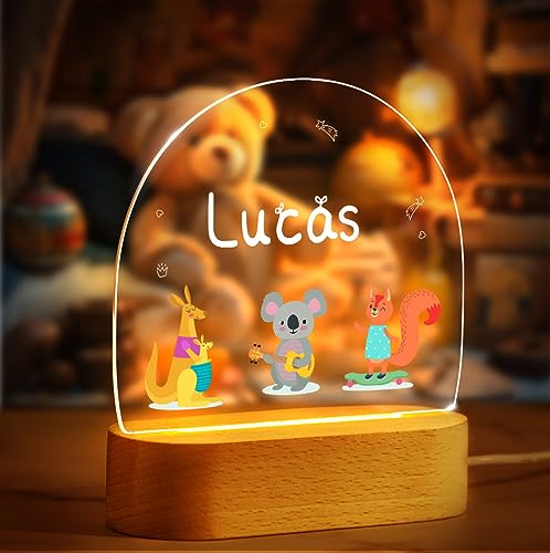 Lámpara de noche LED personalizada para bebé con nombre miniatura 6