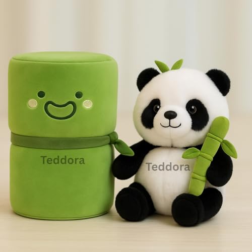 Image of Bamboo Panda Soft Toy for Girls Boys Kids, Animal Plush Stuffed Baby Teddy Gift Birthday, 25 cm