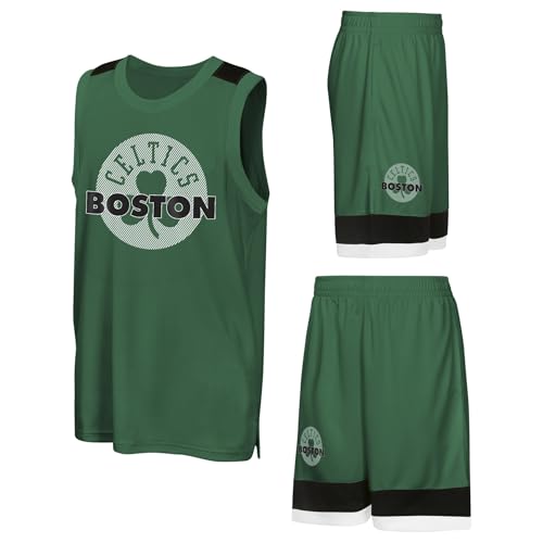 100% poliestere NBA Boston Celtics Green Tank & Short Set