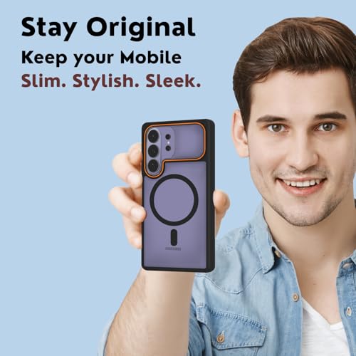 Image of AIBEX Protective Case Compatible for Samsung Galaxy S26 Ultra 5G|Slim Protective Back Cover with Camera Lens Protection, Strong Magnetic Support & Anti-Slip Grip|Military Grade Drop Protection - Grey