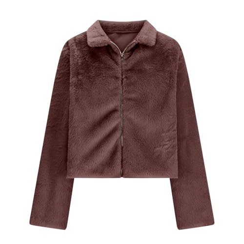 for Ladies Fall Winter Warm Fuzzy Basic Jackets Outfit Women 20253