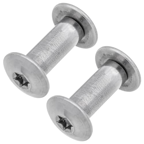 HALLMERS 2pcs 4mm x 10.5mm Stainless Steel Torx Bolt 8mm Head Fasteners For Knife Handle - EDC Custom Folding Knife Making Supplies Scales Screws Rivets Pins Shafts Securing Tubes Round Craft Studs