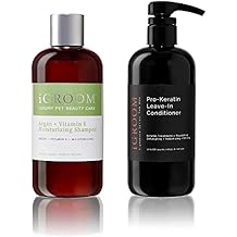 iGroom Dog Groomers Bundle - Argan & Vitamin E Dog Shampoo Concentrate, Enhanced Cleaning, 16 oz - Pro-Keratin Leave-in Conditioner, Excellent Detangling, 16 oz