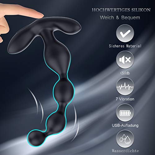 Analvibrator Enlove Analplug mit Fernbedienung und 10 Vibrationmodi