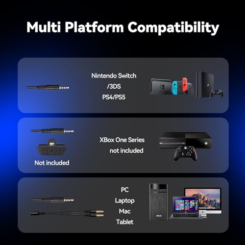 image for IMYB A88 Gaming Headset with Microphone, Stereo Wired Noise Cancelling