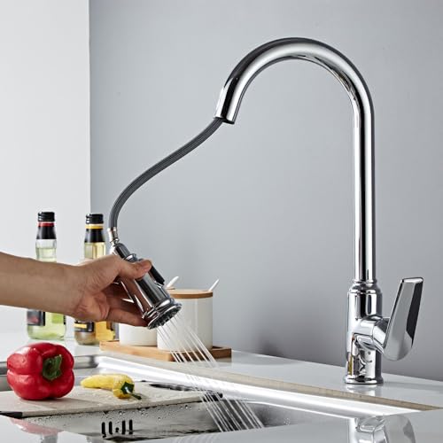 Robinet de cuisine moderne pour évier de cuisine avec douchette extractible