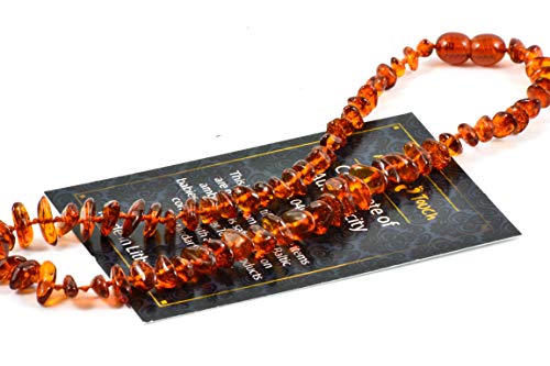 RAW Baltic Amber Necklace - Natural Amber from Baltic Region, Genuine Amber (13in.)2