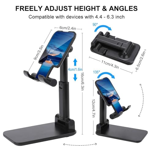 Support de téléphone portable pliable bleu compatible iPhone Android - 2