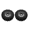 Front Wheel Tire with Metal Wheels Hub Kit for 1/5 HPI ROFUN ROVAN KM Baja 5T 5SC Losi 5ive T Rc Car Parts