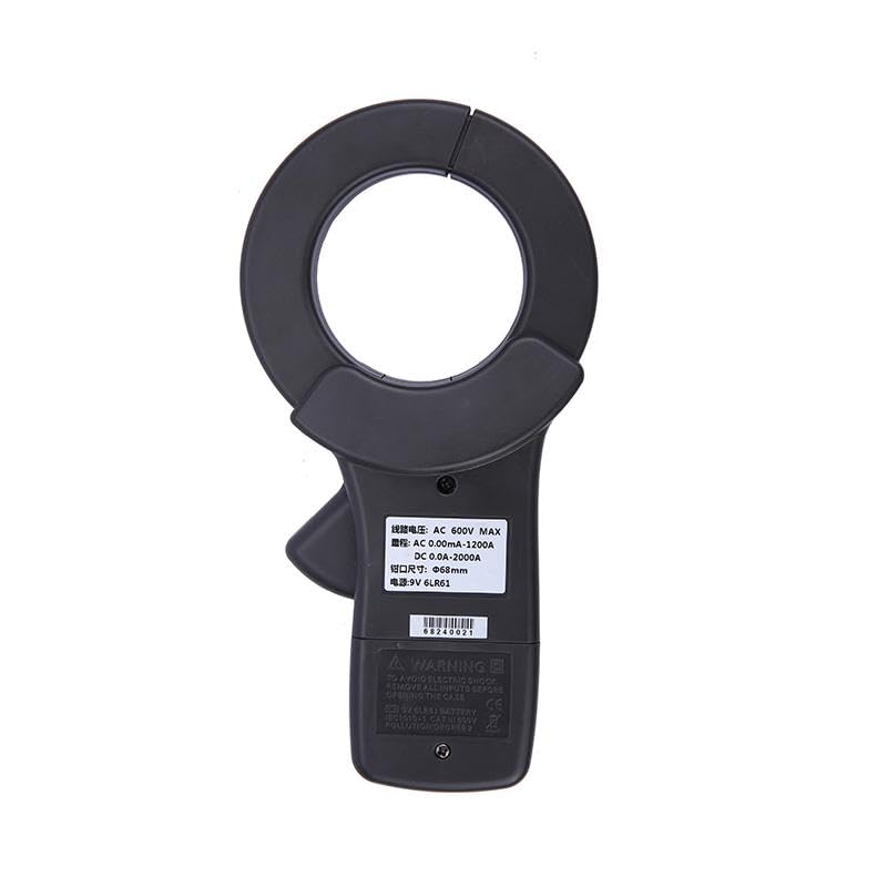 ET6800D Pinza Amperimétrica Tester de Corriente AC/DC Multímetro con rango AC 0.0A~1500A y DC 0.0A~2000A, Resolución 0.1A, Tamaño de Pinza Φ68mm miniatura 4
