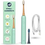 Smyle Schallzahnbürste Mintgrün – Elektrische Zahnbürste mit 40000 Vibrationen/Min, Sensor & 4 Monate Akkulaufzeit, modernes Design für die tägliche Zahnpflege