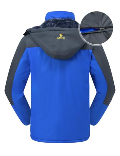 Image of Rdruko Men's Ski Snow Jacket Waterproof Insulated Fleece Outdoor Mountain Hooded Winter Coat