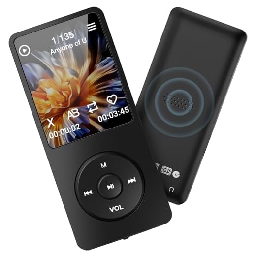 Lecteur MP3 32Go Bluetooth 5.2, MP3 / MP4 1.8 Pouces Lecteur Musical Sport HiFi Audio Portable, Haut-Parleur HD Intégré, Radio, vidéo, Enregistreur Vocal, E-Book Reader, Tarswesi