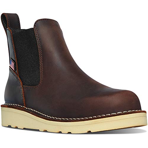 Danner Bull Run 5” Chelsea Boots For Women - Durable Lightweight Full-Grain Leather Work Boots with Comfort Insole & Slip-Resistant Outsole, EH Rated