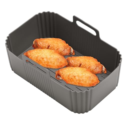 Fundas reutilizables para cesta de freidora de aire, revestimiento de olla de silicona para freidora de aire - Bandeja de horno con revestimiento de silicona para freidora de aire - Fundas para