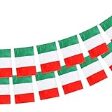 GUSTO - Banderas |21 x 14 cm | pequeñas para decorar la fiesta Italianas rectangulares de Italia (2 Juegos, 20 Banderas)