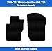 Maroon Edge Custom Fit Front Carpet Floor Mats, Black, Compatible with Mercedes-Benz ML350 2011 2010 2009 2008 2007 2006