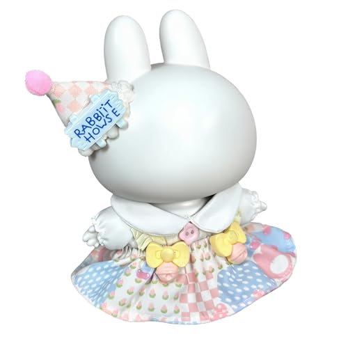 Robe de poupée 17 cm rose et bleu avec son chapeau assorti