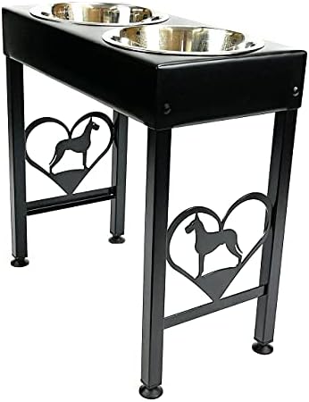 Elevated dog feeder stand raised dog bowls 21" tall for Great Dane