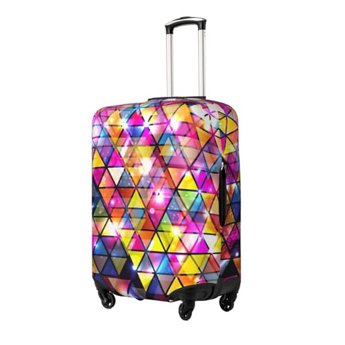 Colorful Geometric Triangle Print Luggage Suitcase Cover Protector Luggage Washable Covers With Concealed Zipper2