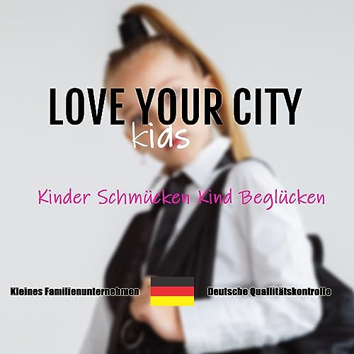 LOVE YOUR CITY Armband Hund Dackel – Kinderschmuck aus 925 Sterling Silber & Emaille – Verstellbar 14–17 cm – Geschenk für Mädchen & Kinder – Hundearmband mit Herz