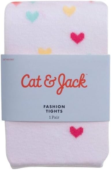 Cat & Jack Girls' Heart Leggings (as1, age, 4_years, 5_years)