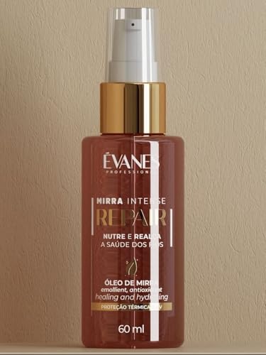 Óleo Capilar Mirra Intense Repair, Emoliente, Antioxidante, Hidratante, Proteção Térmica e UV, 60 ml
