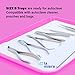 20Pcs Autoclavable Dental Procedure Tray Lockable Set up Flat Trays Size B (Ritter),Plastic Instrument B-Lok Flat Trays, 13.25 x 9.75X 0.875 Inches (20, Neon Pink)