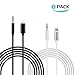 Produktbild Aux-Kabel für Auto, Orangehome Aux-Kabel, kompatibel mit iPhone 6/7/8/X/Xs/Xr/iPad/iPod, 3,5 mm Stecker für Autoradio und Kopfhörer 2er-Set