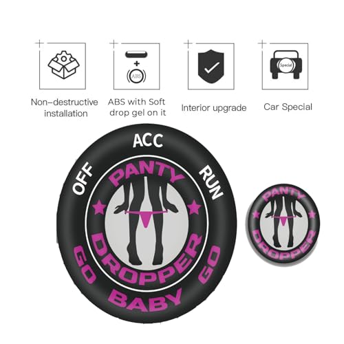 Coque de bouton poussoir Dodge Challenger bouton de démarrage rose design original