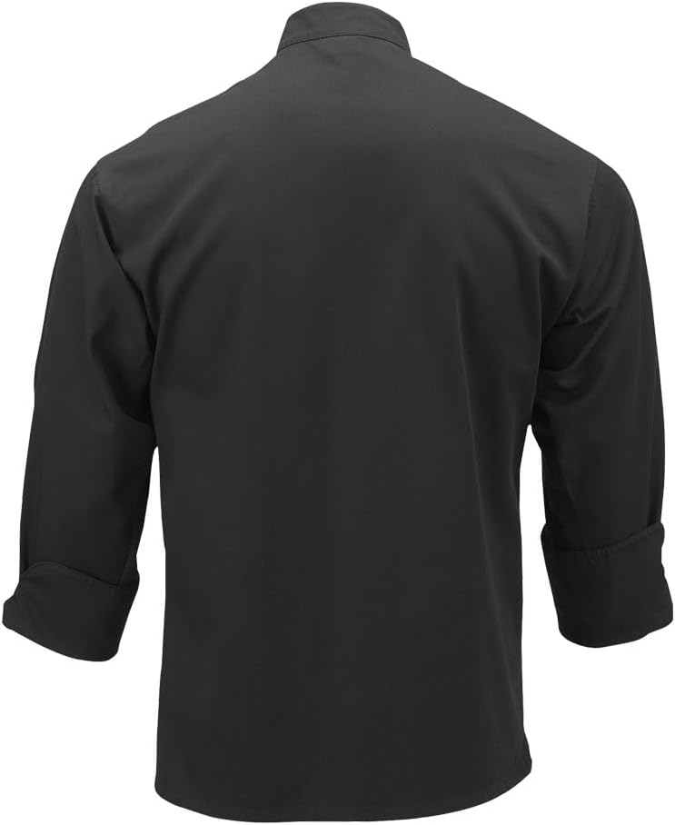 Mercer Culinary M60012BK2X Millennia Men's Cook Jacket with Cloth Knot Buttons, XX-Large, Black - Image 3