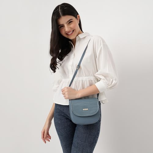 Image of Fastrack Puff Sling with Detachable Pouch | Faux-Leather Women's Handbags | Sling for Casual Carry