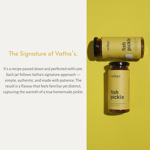 Image of Vathas Tuna Fish Pickle | Traditional Kerala Style Tuna Fish Achar | Spicy & Tangy Non-Veg Pickle | Homemade Taste | No Artificial Preservatives | 225g