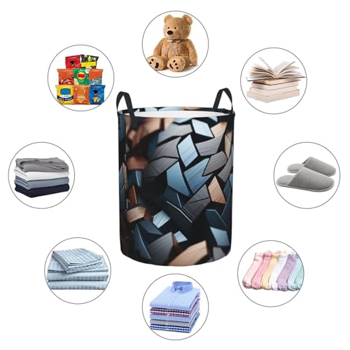 Panier à linge autonome de forme irrégulière en tissu imperméable et pliable - 6