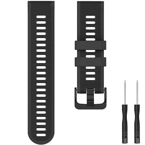 Waterproof Band Compatible with Garmin Forerunner 945/935 Watch Band Soft Breathable Sports Adjustable Replacement Wristbands for Women Men (Black)
