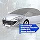 CARTREND Auto Halbgarage Reflex L, schnelle Montage durch elastische Bänder, Winter- und sommerfest, Wasserabweisende Oberfläche, UV-beständiges Polyester, waschbare Abdeckplane, Größe L