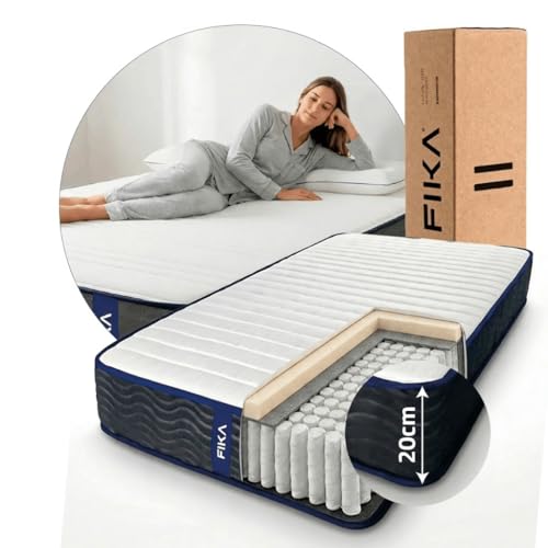 La mejor comparación de Colchon Individual Precio disponible en línea para comprar. 49 fika Colchón Individual Espuma y Resortes Pocket 100x190 en Caja Firmeza Media-Firme