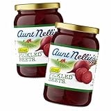 Aunt Nellie’s Sliced Pickled Beets | Tangy, Earthy, Sweet and Delicious | Deep Vibrant Ruby Red-Purple | Grown in the USA | Smoothies, Salads, Side Dishes (16oz, 2-Pack)