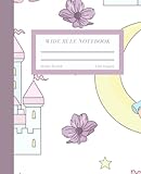  Composition Notebook Wide Ruled: Castle  Unicorn Notebook Diary  200 Pages  Uni Corland