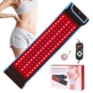 Red Light Therapy Infrared Light Therapy Wrap Belt for Body Pain Relief Wearable Large Pad for Waist Back Stomach Muscle Repair, Decrease Inflammation, Speed Healing LED 660nm&850nm with Controller
