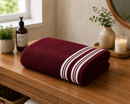 Image of Kiyro 100% Cotton Towels for Bath | Towels for Bath Large Size Bath Towel - Soft & Absorbent | 450 GSM | 1 Piece Bath Towel for Men /Women | Urban Comfort | 70 cms x 140 cms