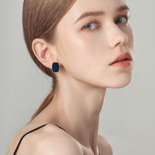 Gold Plated Square Clip On Earrings Hypoallergenic Clip Earring with Rubber Pads Non Pierced Earrings for Women Fashion Jewelry4