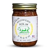 Midwest Fresh Award-Winning Bacon Jam | 13 oz Gourmet Burger Sauce and Charcuterie Board Staple | Versatile Bacon and Onion Marmalade Relish | Non-GMO, Gluten-Free | Perfect for Grilling and Dips (Single Pack, 13, Fl Oz)