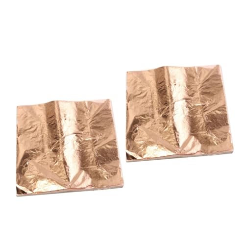 IWOWHERO 2sets Gilding Imitation Leaf 14x14cm Craft Imitation Metal DIY Art Home Decor 100pcs*2